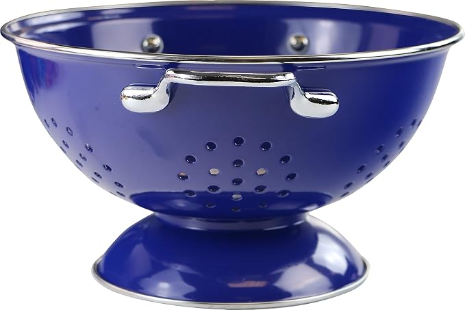 Calypso Basics by Reston Lloyd Powder Coated Enameled Colander, 3 Quart, Indigo