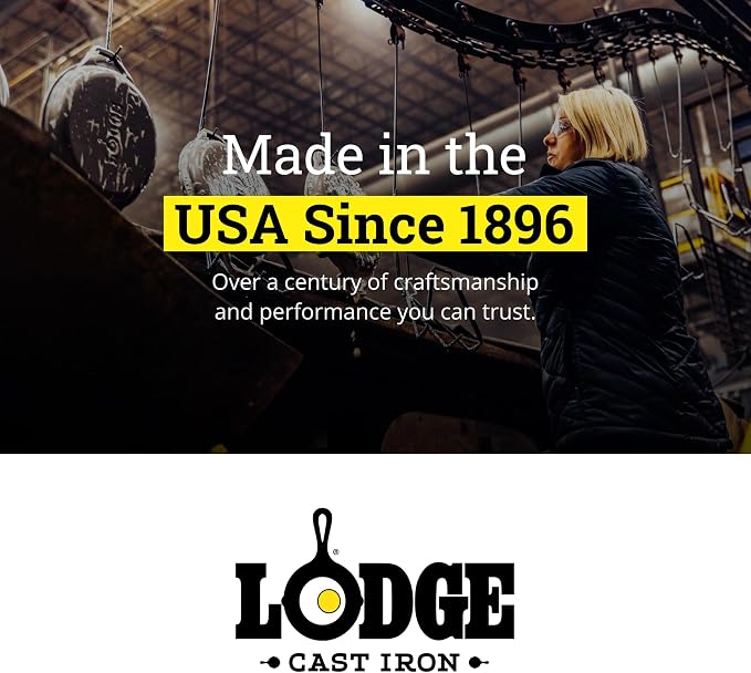 Lodge Pro-Grid Reversible Grill/Griddle - 20 Inches x 10.5 Inches - Dual-Sided Cast Iron Griddle - Double Burner Grill - Even Heat Distribution - PFAS-Free Non-Toxic Cookware