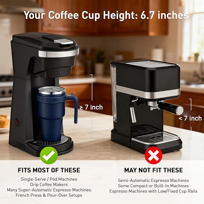 20 oz Insulated Travel Coffee Mug Tumbler with Handle and Straw | Leakproof Stainless Steel Coffee Cup with Lid, Double Wall Vacuum Ice Thermal Cup, Navy
