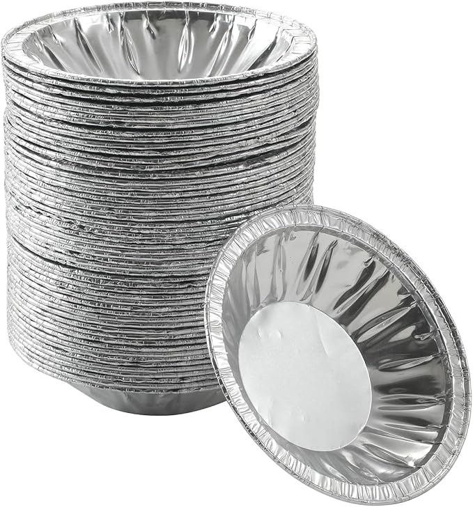 Waytiffer 50 Pack - Pie Pans 4 inch,Mini Pie Tins HEAVY-DUTY Disposable Aluminum Foil Tart/pie Pans for Baking Easily Stack & Store, Freeze & Reheat