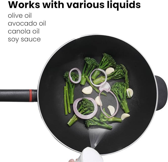 oil spray PET bottle 200ml Upgraded Version.Fine Mist Spray Bottle for Air Fryer, Olive Oil, Avocado Oil, Healthy Nonstick Frying, Commercial & Home Kitchen Use (PS600　1Pc)