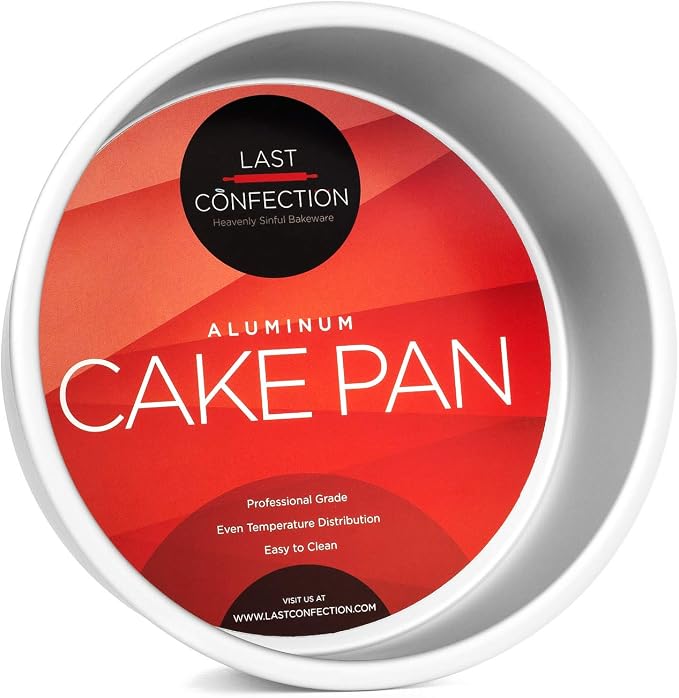 7" x 3" Round Cake Pan, Anodized Aluminum Cake Pan Baking Tin Mold, Professional Bakeware