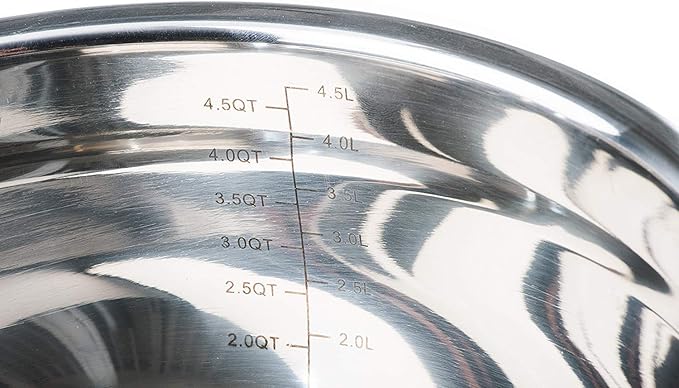 Stainless Steel Mixing Bowls with Lids and Non Slip Bases (Set of 5, Red)