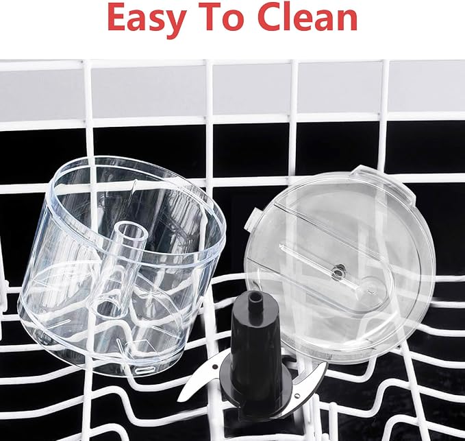 Liebe&Lecker Mini Food Processor 1.5 Cup Electric Food Chopper | Vegetable Chopper For Onions Garlic Meat Food, Chopper Container For Dicing, Mincing & Puree, Dishwasher Safe Compact Size