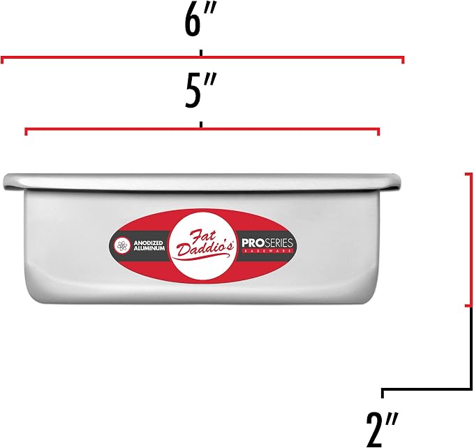 Fat Daddio's PSQ-552 Anodized Aluminum Square Cake Pan, 5 x 2 Inch