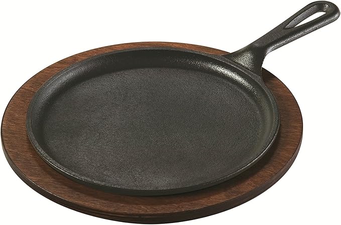 Lodge Cast Iron Griddle – 8 Inch Round Pre-Seasoned Griddle Pan for Pancakes, Tortillas, and More – Induction, Grill, Oven & Campfire Compatible – Made in USA, Non-Toxic, PFAS-Free