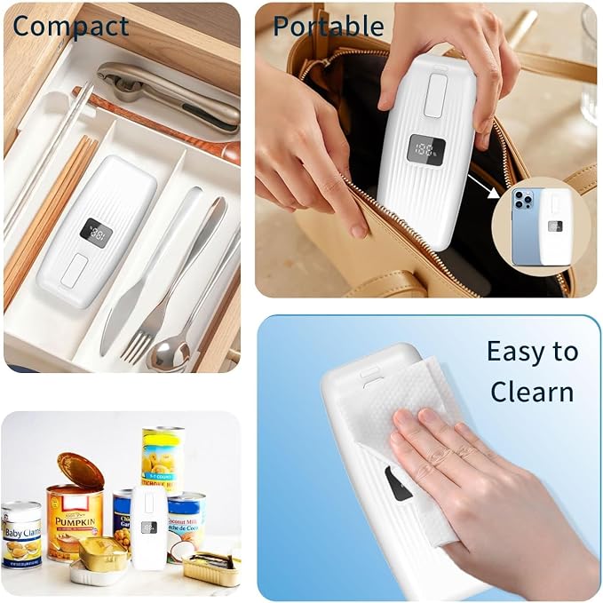Electric Can Opener with LED Display, Can Opener Electric for Seniors | One-Touch USB Rechargeable Battery Automatic Can Opener for Kitchen or Arthritis, Hands-Free, Smooth Edge, Compact, Cordless