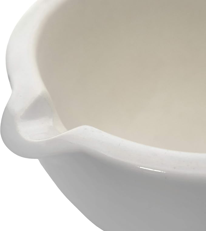 EISCO Porcelain Mortar & Pestle Set, 50oz (1500ml) - Unglazed Grinding Surface - Excellent for Kitchen or Laboratory - Grinds Powdered Chemicals, Herbs & Spices - Pill Crusher - White Labs
