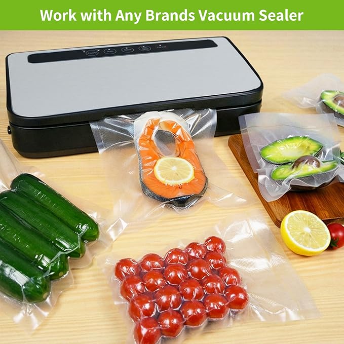 8Pack Vacuum Sealer Rolls 8"&11"x20' BPA Free Sous Vide Bags