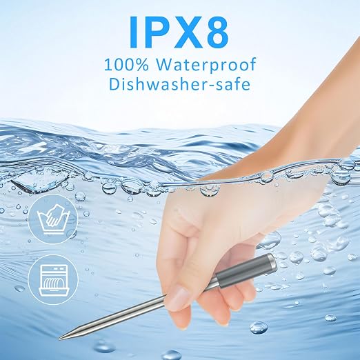 SP2 Smart Wireless Meat Thermometer with Display Base, WiFi BBQ | NIST ±0.5°F Accuracy, Ultra-Thin Probe, 10X Long Range Signal, WiFi App Monitoring for BBQ, Grill, Smoker & Oven