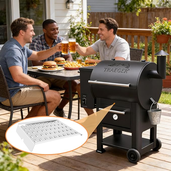 BCA070 BAC012 Upgraded Drip Tray for Traeger Pro 575 22 SER Replacement Parts, Lil Tex Elite, Lil Tex Pro, Lil' Pig Drip Pan, Lil Tex Elite 22, Eastwood 22, Executive,Homestead 520,Mesa 22 Accessories