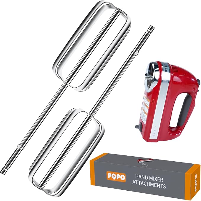 2 Pcs Hand Mixer Beaters Stainless Steel Attachments Compatible with kitchenAid Hand Mixer,Hand Mixers Replacement Parts