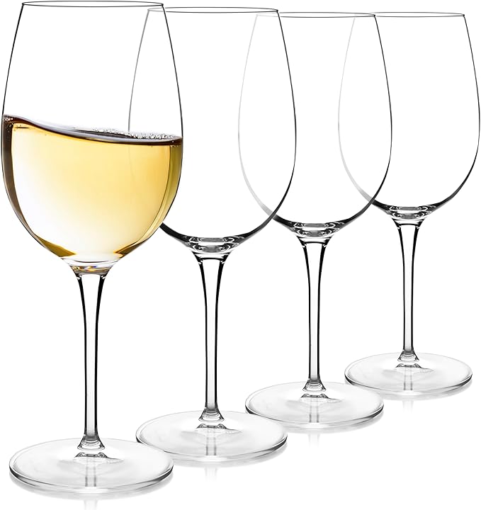 Luigi Bormioli Crescendo Chardonnay Wine Glasses - Clear, Set of 4