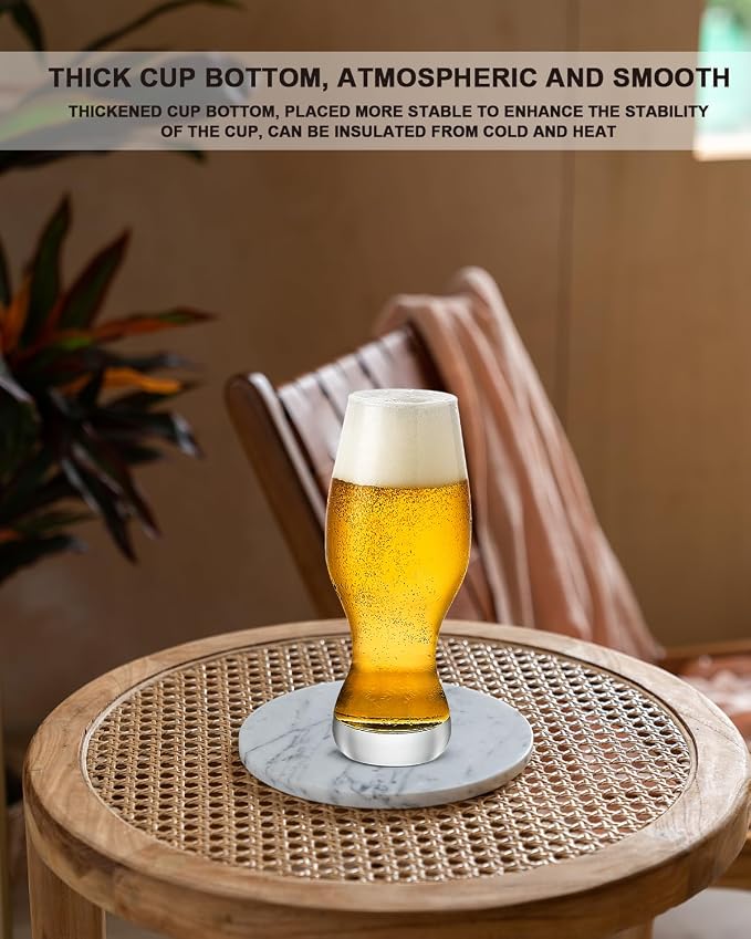 LUXU IPA Beer Glasses,Pilsner Beer Glasse,16 oz,Set of 4 | Craft Beer Bar Glasses,Lead-free Drinking Glasses,Ideal Gifts for Lager,Ale or Craft Beer Lovers-Crystal Clear