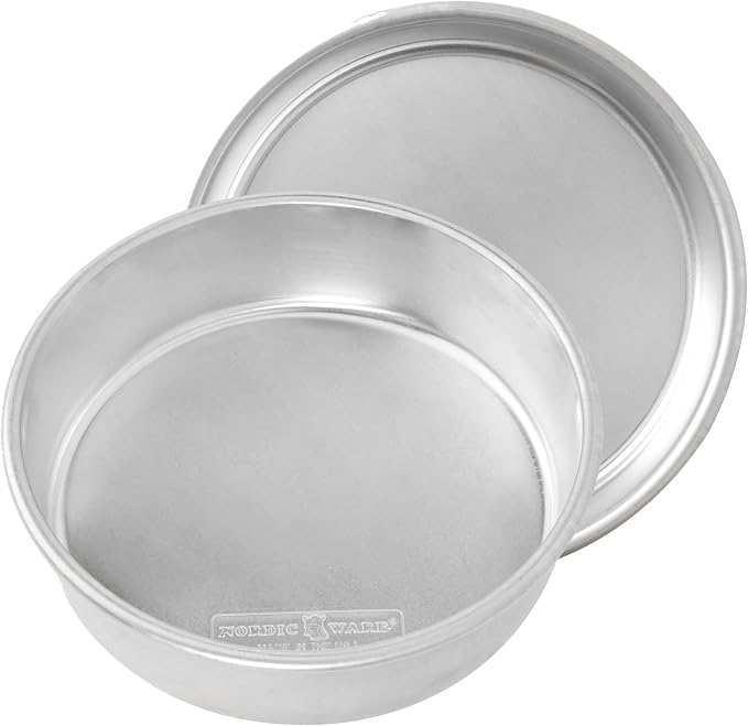 Nordic Ware Naturals 8 Inch Round Cake Pan, 2 Pack
