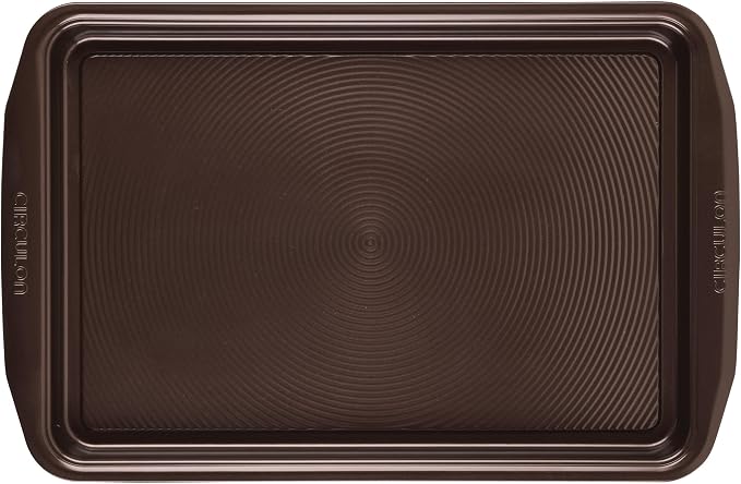 Circulon Bakeware Nonstick Cookie Pan Set, Cookie Sheets for Baking, 2-Pieces, Chocolate Brown