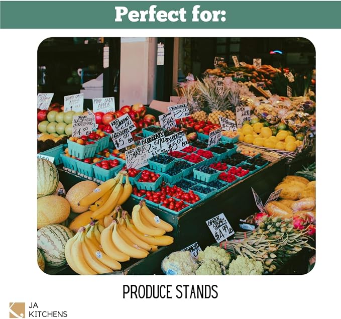 Kitchens Green Molded Pulp Fiber Berry/Produce Vented 1 Pint Basket 40 Pieces