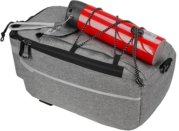 Lixada Bike Panniers Bike Trunk Bag Insulated Bag for Warm/Cool Items, Bicycle Rear Rack Storage Luggage Bicycle Seat Multifunctional Insulated Trunk Cooler Bag Shoulder Bag 11.4 6.3 6.7in