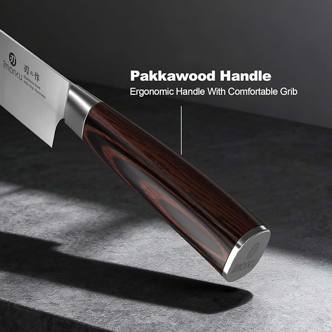 imarku Chef Knife 8 Inch, Professional Kitchen Knife in Japanese HC Steel | Super Sharp Knife With Ergonomic Handle, Cooking Knife With Gift Box, Kitchen Gadgets, Best Gifts for Family and Friends