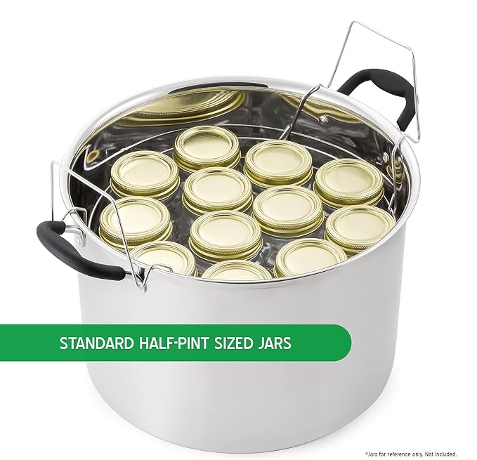 Prep•N•Cook by McSunley 21.5Qt Induction Stainless Steel Water Bath Canner (Canner + Tool Set)