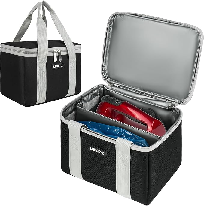 Carrying Bag Case Fits for KitchenAid 5/6/7/9 Ultra Power Speed Hand Mixers | Hand Mixer Travel Bag Portable Storage Organized Case Fits for Kitchen Aid Mixer Accessories,Black(Bag Only)