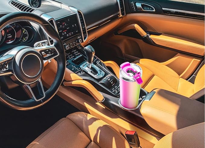 Meoky 24 oz Insulated Travel Coffee Mug: Leak Proof Lid, Mint Petal | Stainless Steel Coffee Tumbler, Keeps Hot for 8 Hours or Cold for 24 Hours, Fits in Car Cup Holder, BPA Free
