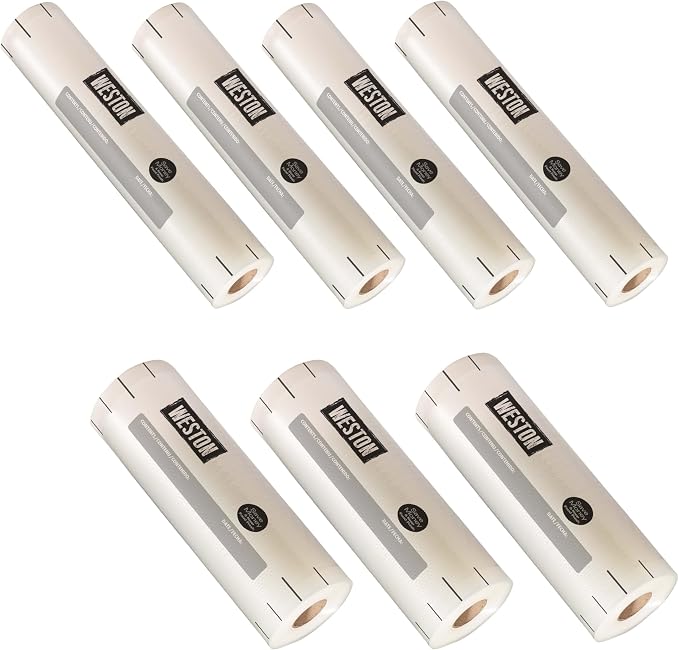 Weston Vacuum Sealer Bags, 2 Ply 3mm Thick, for NutriFresh, FoodSaver & Other Heat-Seal Systems, for Meal Prep and Sous Vide, BPA Free, 8" x 20’ & 11” x 16’ Rolls for Custom Sizes, 7 Count, Clear
