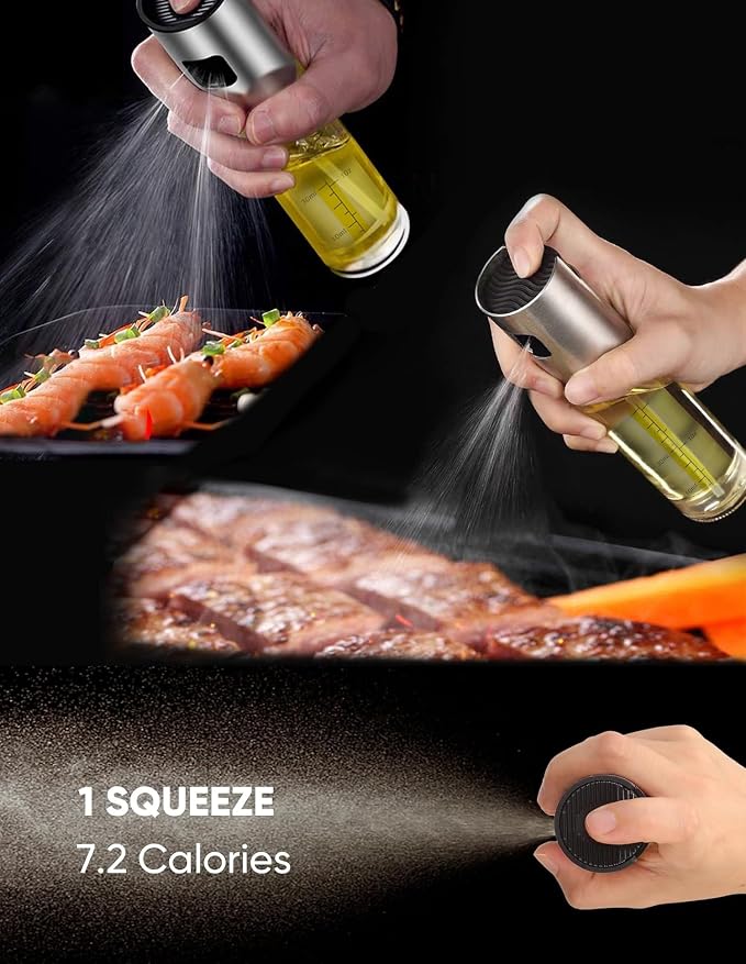Oil Sprayer for Cooking,Olive Oil Spritzer,Olive Oil Spray Bottle for Salad, BBQ, Kitchen Baking, Roasting (100ml) (1)