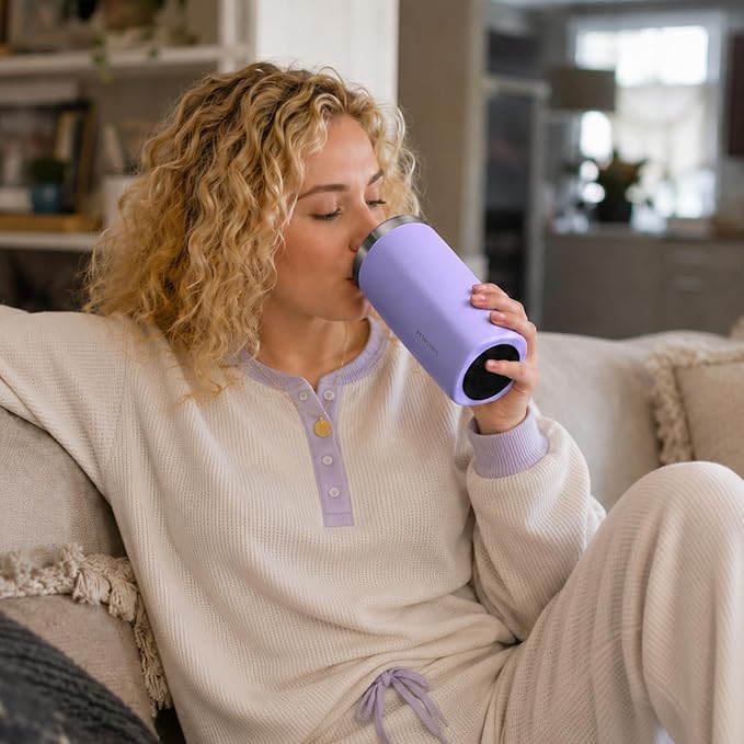 NESTALLY Crafted 20oz Insulated Coffee Tumbler with Lid,Lavender | Stainless Steel Double Wall Vacuum, BPA Free,Travel Coffee Mug Keeping Drink Cold & Hot,Gifts for Women Men Her Him