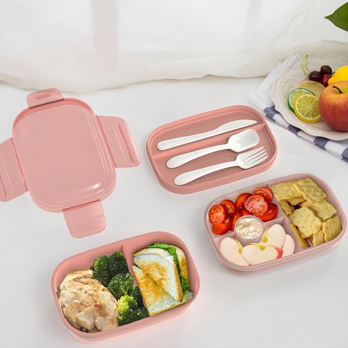 JBGOYON Leakproof Bento Box & Insulated Lunch Bag Set, lunch box for women | 6-hour thermal retention, includes nested knife fork spoon, 2 reusable snack pouches, designed for adults and kids