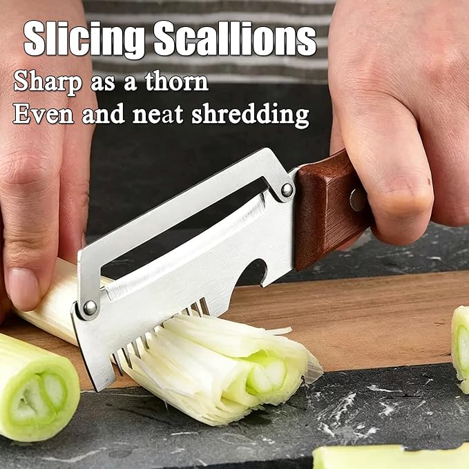Vegetable Peeler - Wooden Handle Stainless Steel Multi-functional Peeler