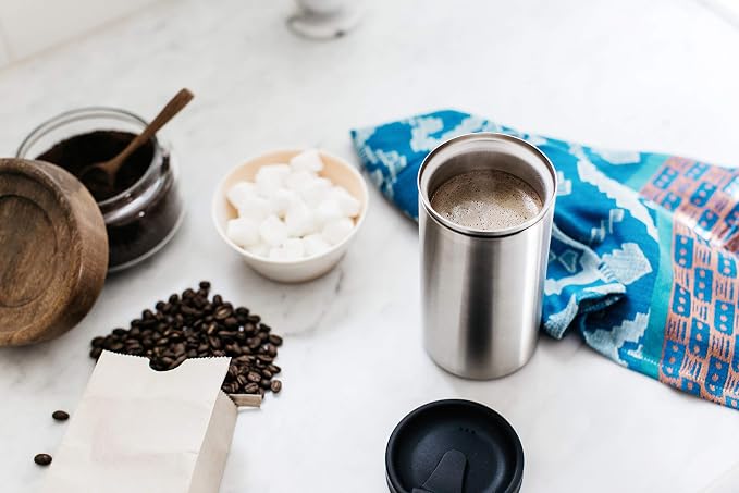 PRESSE by Bobble French Coffee Press Insulated Travel Tumbler 13 oz Brown | Yes