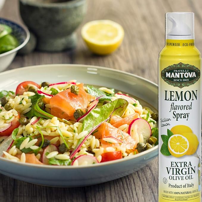 Mantova Spray 100% Extra Virgin Olive Oil Lemon 8 Ounce