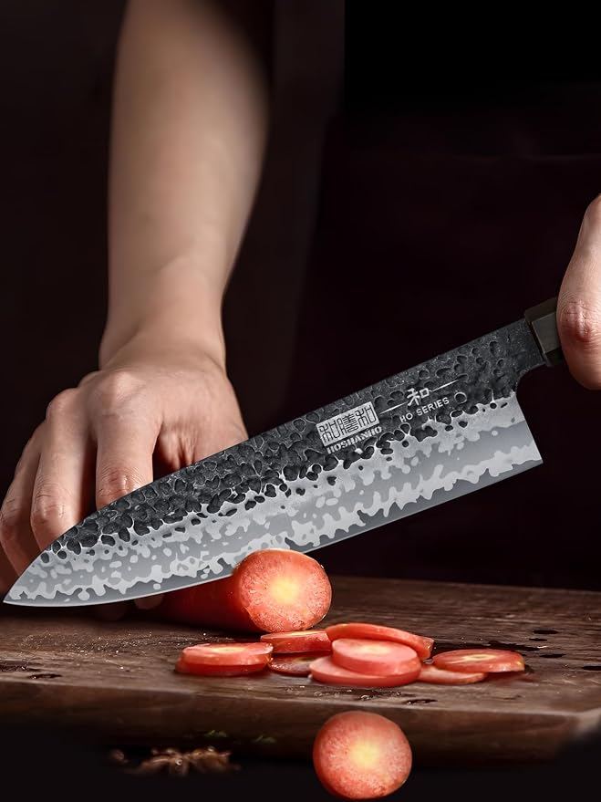HOSHANHO 8 Inch Gyuto Chef Knife, Ultra Sharp Japanese Kitchen Knife | 9 Layers 10Cr15MoV High Carbon Steel Kitchen Knives, Professional Hand Forged Cooking Knife with Ergonomic Rosewood Handle