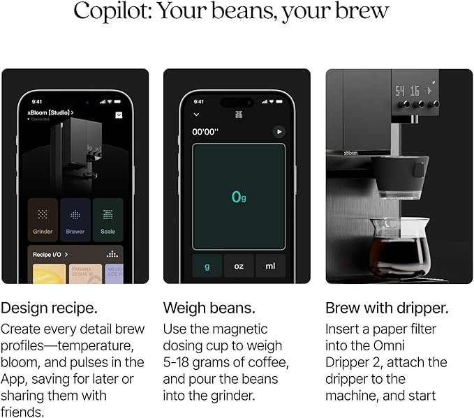 xBloom Studio Coffee Machine, Drip Coffee Maker, Grinder&Scale, AppControl
