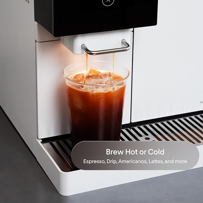 Terra Kaffe TK-02 Super Automatic Espresso Machine - Black | App-enabled coffee machine, auto wake & sleep, roaster-approved espresso settings, cappuccino machines for home