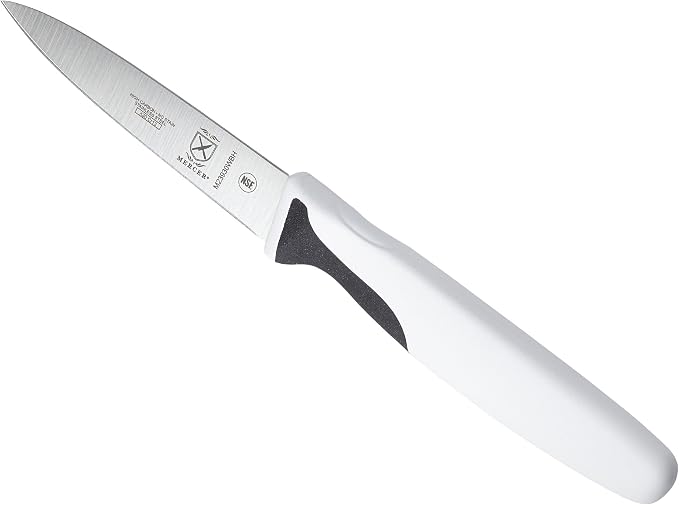 Mercer Culinary Millennia Color Handle Cutlery 3" Slim Paring Knife White