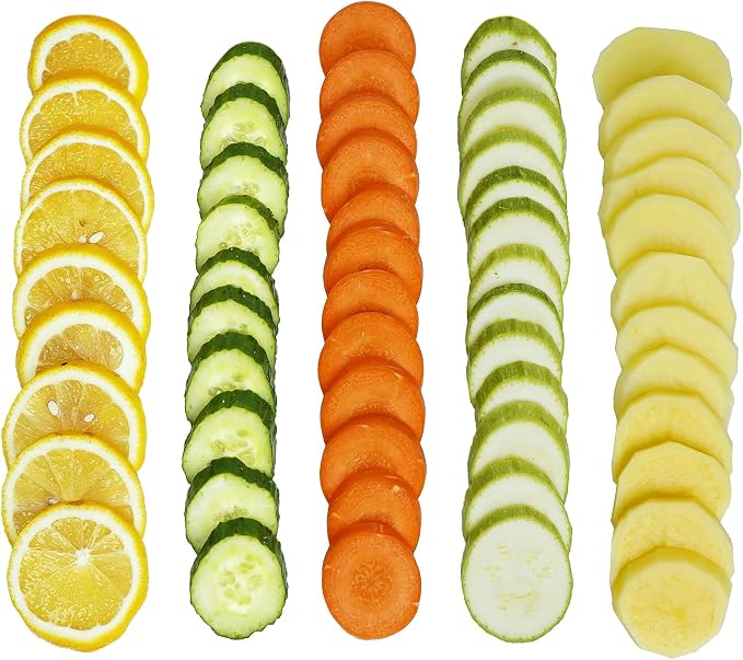 Safe Mandoline Slicer for Kitchen, Potato Slicer for Chips,Vegetable Cutter | Potato Slicer for Chips, 6 in 1 Vegetable slicer with Thickness Adjuster, Faster Kitchen Slicer for Meal Prep (Only Slice)