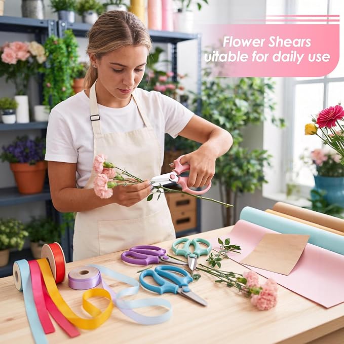 4PCS Flower Scissors, Premium Stainless Steel Garden Scissors