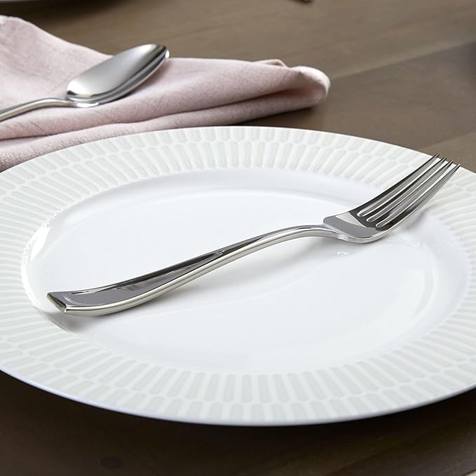 Oneida Moda 65-Piece 18/10 Silverware Set for 12, Flatware | mirror finish, dishwasher safe | includes serving spoons and utensil set | heavy duty, cutlery set for kitchen and dining