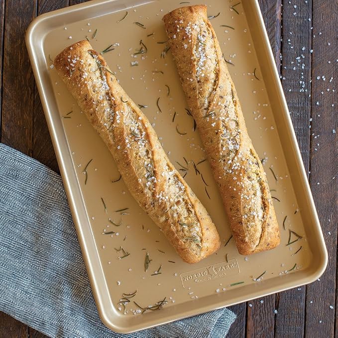 Nordic Ware Naturals Aluminum NonStick Jelly Roll Baking Sheet
