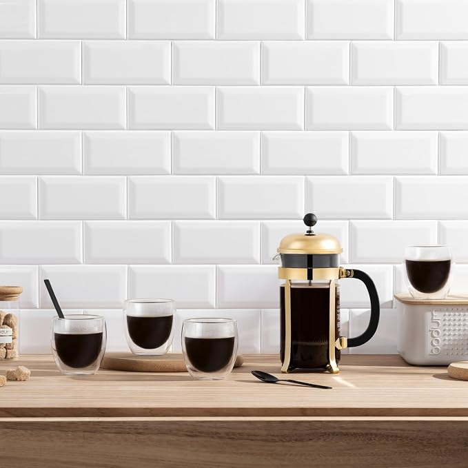 Bodum 34oz Chambord French Press Coffee Maker, High-Heat Borosilicate Glass, Gold – Made in Portugal