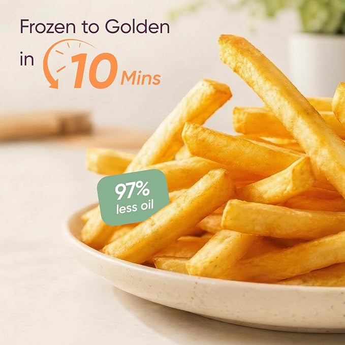 Cosori Lite 2.1 Qt Small Air Fryer, Max 400°F, 4-in-1, 97% less oil, Gray | Ideal for dorms, apartment, RVs, Quiet, Touch control, Air Fry, Bake, Roast, Reheat, Nonstick inner, Dishwasher-Safe Basket