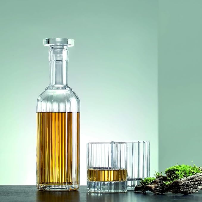 Luigi Bormioli Bach Double Old-Fashioned Glass, 11.25 Oz - Clear, Set of 4 | Durable Lead-Free Crystal Glasses for Whiskey, Cocktails, Spirits & Home Bar Use, Titanium Reinforced Design, Dishwasher Safe