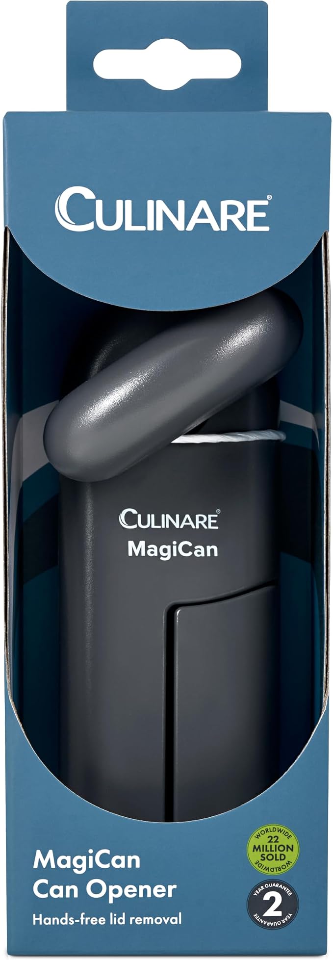 Culinare MagiCan Manual Tin Opener – Stainless Steel Cutting Wheel, Ergonomic Handle for Safe, Easy Can Opening – Lightweight, No Sharp Edges, Grey – Trusted Kitchen Essential | Heavy Duty Stainless Steel Cutting Wheel Suitable For Left And Right Hande...