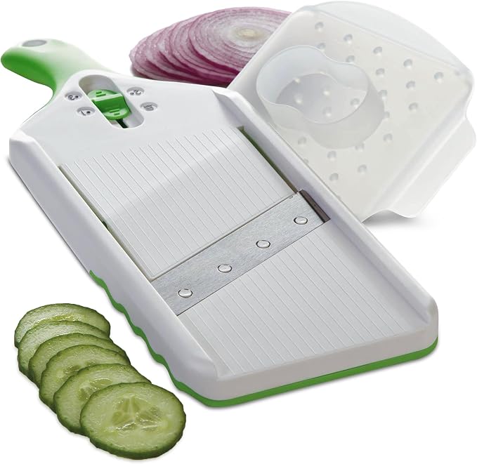 PrepSolutions Adjust-A-Slice Mandoline Slicer,Green – Adjustable Thickness,Perfect for Vegetables,Fruits,and More,(Pack of 12)