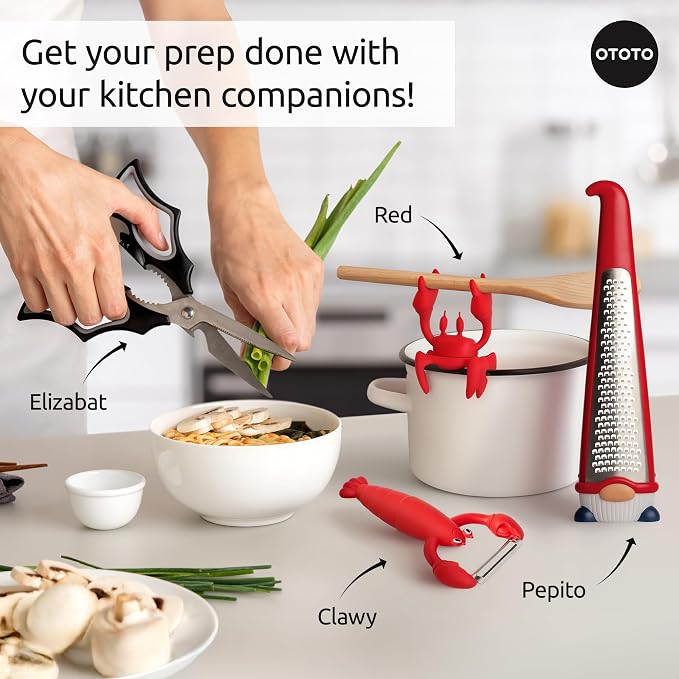 OTOTO Clawy Lobster Vegetable Peeler – Funny Potato Peeler, Ergonomic Veggie Peeler, Sharp Stainless Steel Blade, Peelers for Kitchen, Cute Kitchen Gadgets