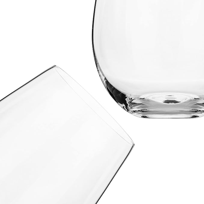 Stemless Wine Glasses Set of 4, Large 22oz Red White Wine Glass | Hand Blown Lead-Free Crystal Wine Glasses, No Stem, Ideal Gift for Women, Men, Wedding, Birthday, Christmas, Any Occasion