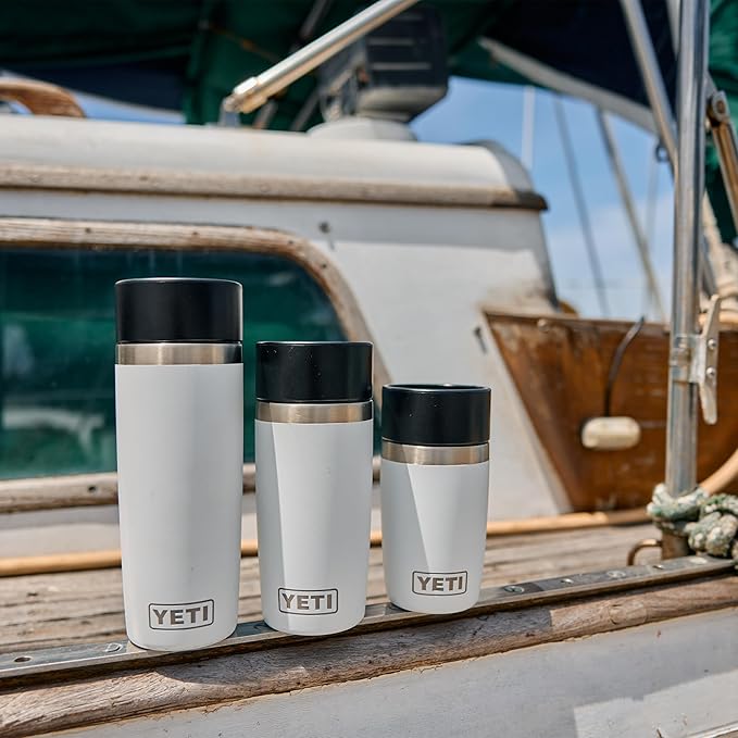 YETI Rambler 8 oz Travel Bottle, Stainless Steel, Vacuum Insulated with Leakproof Commuter Cap, Black