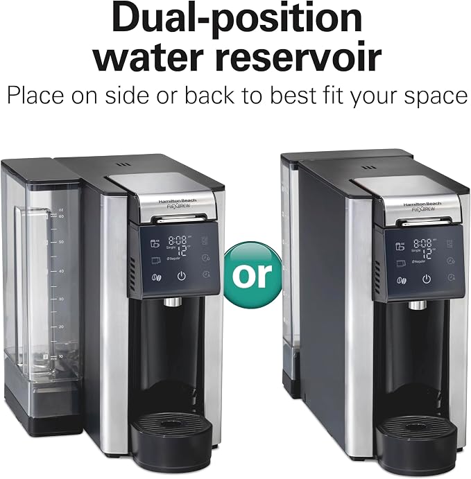 Hamilton Beach Flexbrew Advanced 5-in-1 Drip & Single Serve Coffee Maker | Single Serve Hot & Iced Coffee Maker | 12 Cup Programmable Drip Coffee Maker | Removable 60 oz. Reservoir | Black